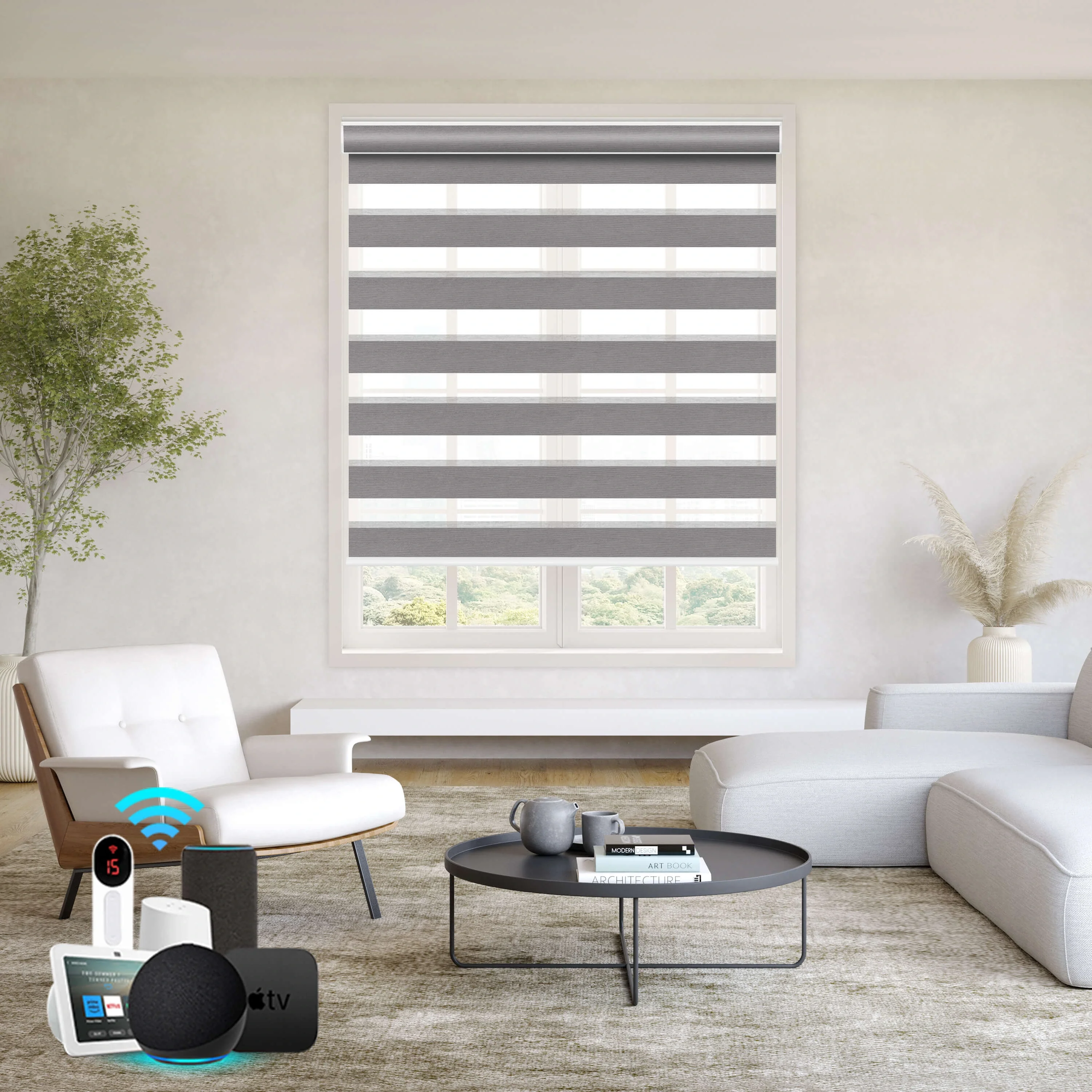 Motorised Zebra Roller Blinds